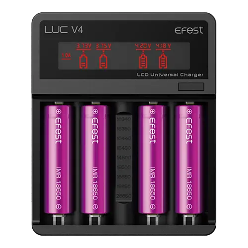 18650 18500 18350 26650 Efest LUC Mini LCD 1-bay USB universal battery charger 