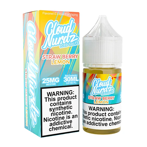 Cloud Nurdz Strawberry Lemon Iced Nic Salt E-Juice 500x500
